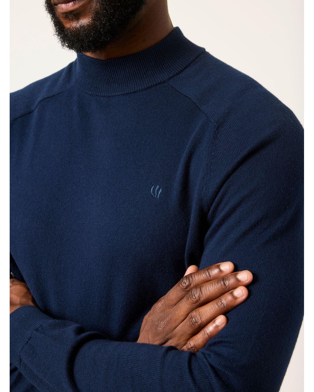 FatFace Blue Rye Turtle Neck Jumper for men