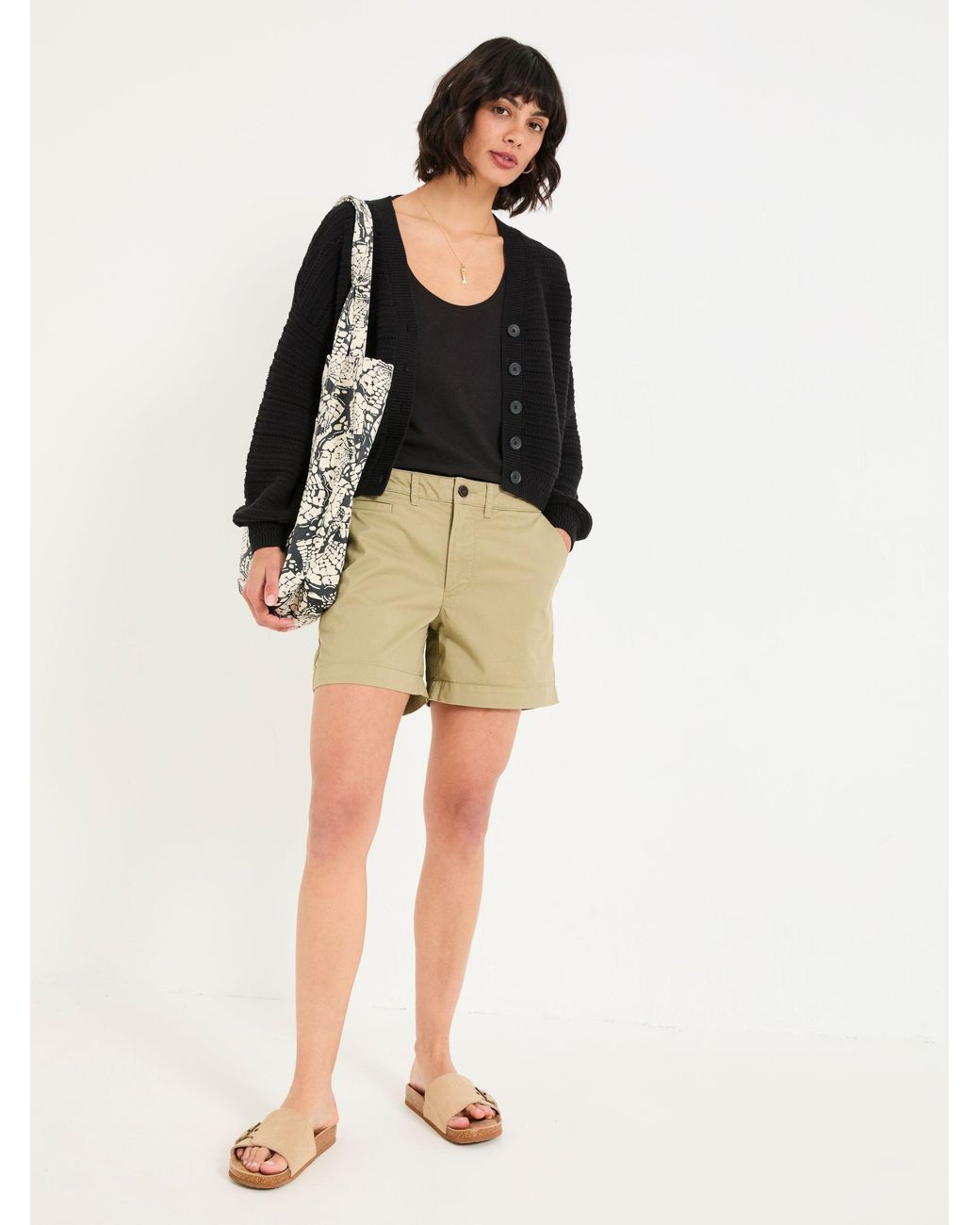 FatFace Black Padstow Chino Shorts