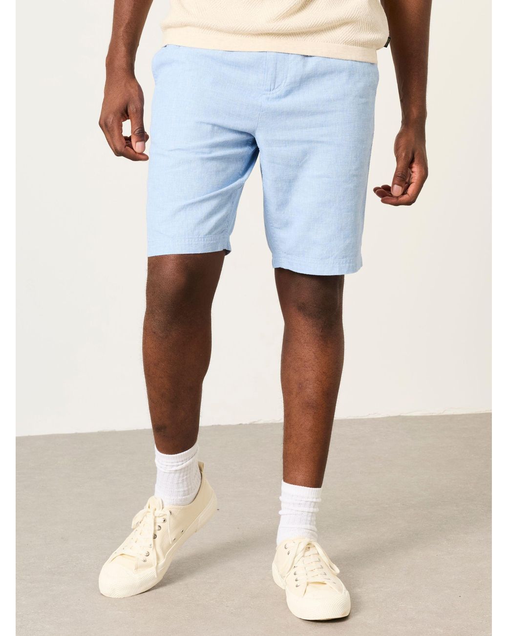 FatFace Blue Salcombe Linen Cotton Shorts for men