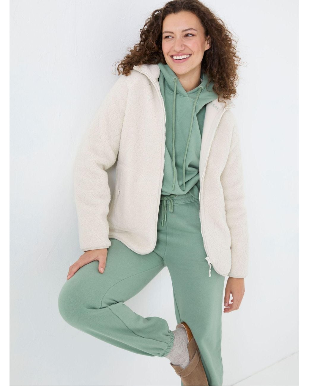 FatFace Green Fleece Jacket