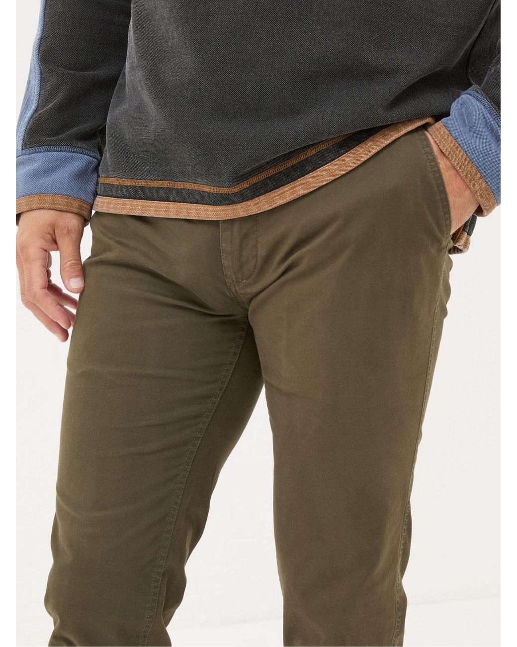 FatFace Green Slim Heyshott Chinos for men