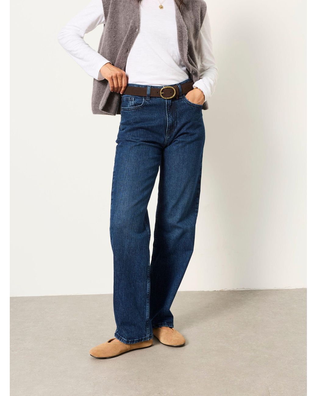 FatFace Blue Filby Relaxed Straight Jeans