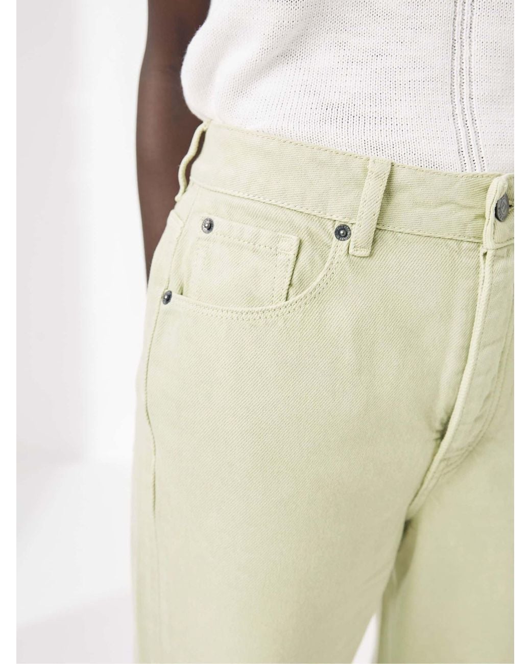FatFace Natural Ellen Coloured Wide Leg Jeans