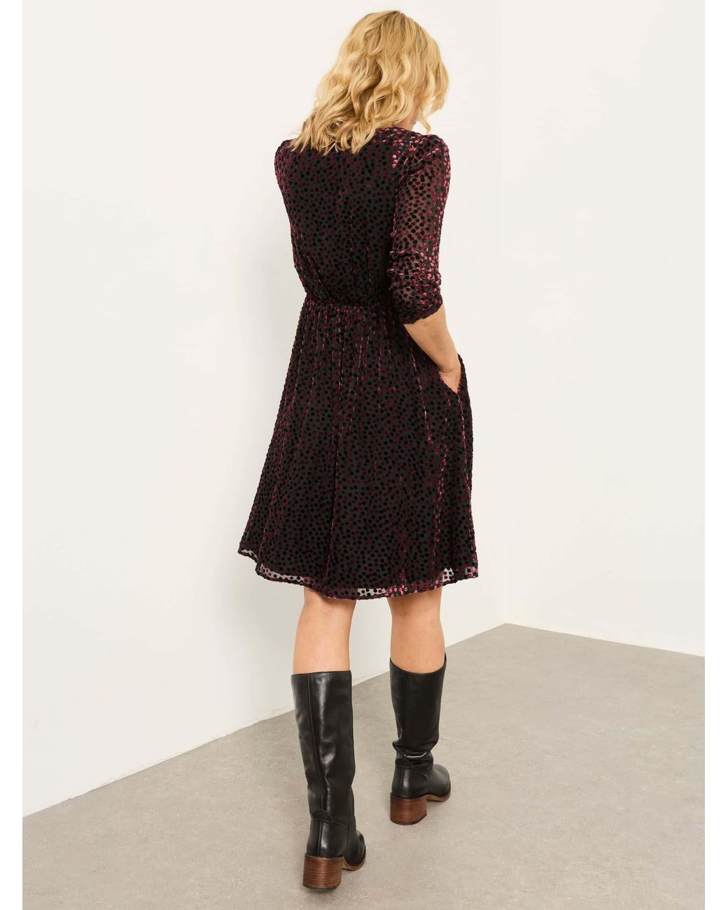 FatFace Black Anya Spot Dress