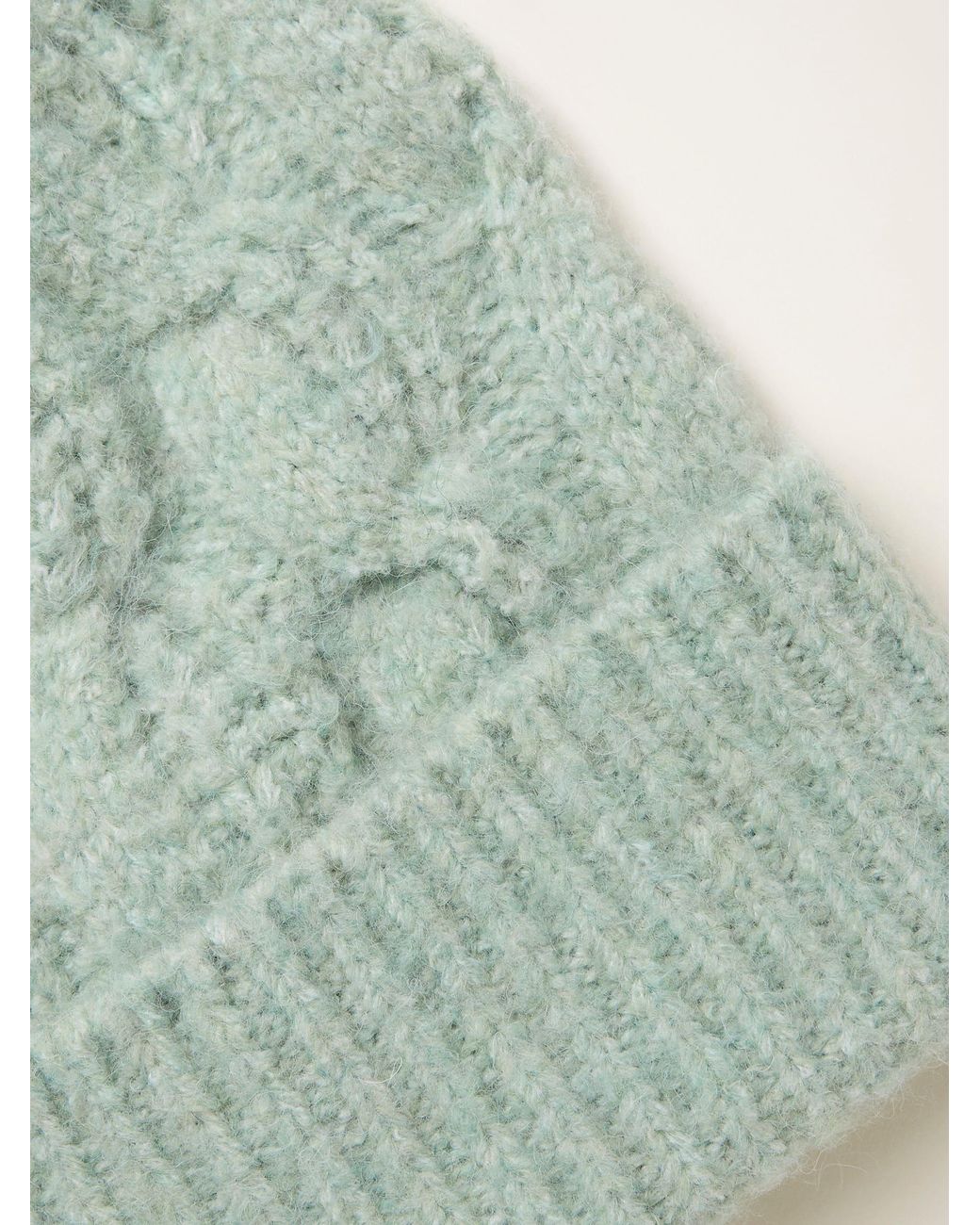 FatFace Green Cable Beanie