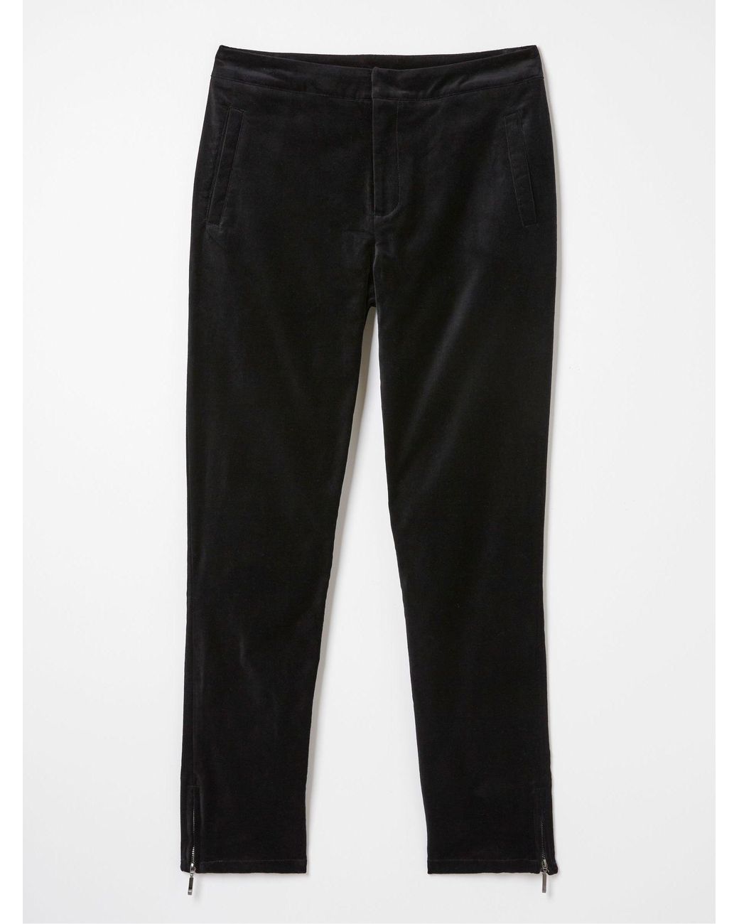 FatFace Black Isobelle Velvet Trousers