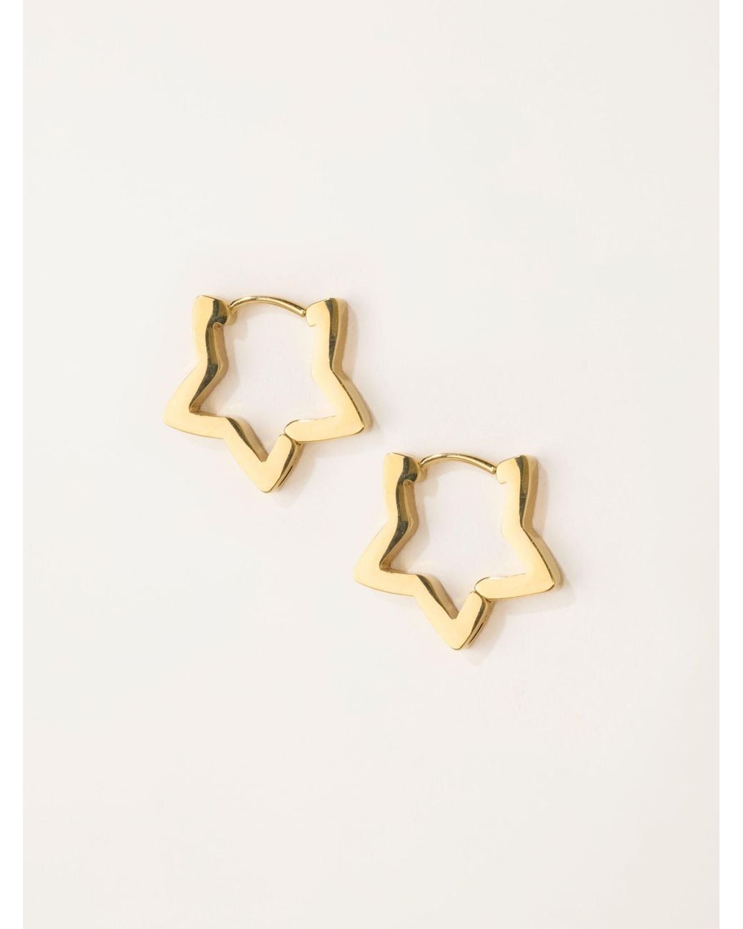 FatFace Natural Fatface Waterproof Star Hoops