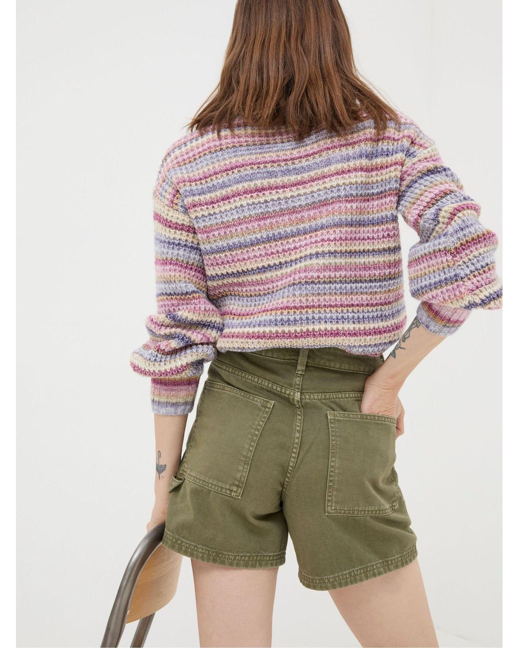 FatFace Green Cali Denim Carpenter Shorts