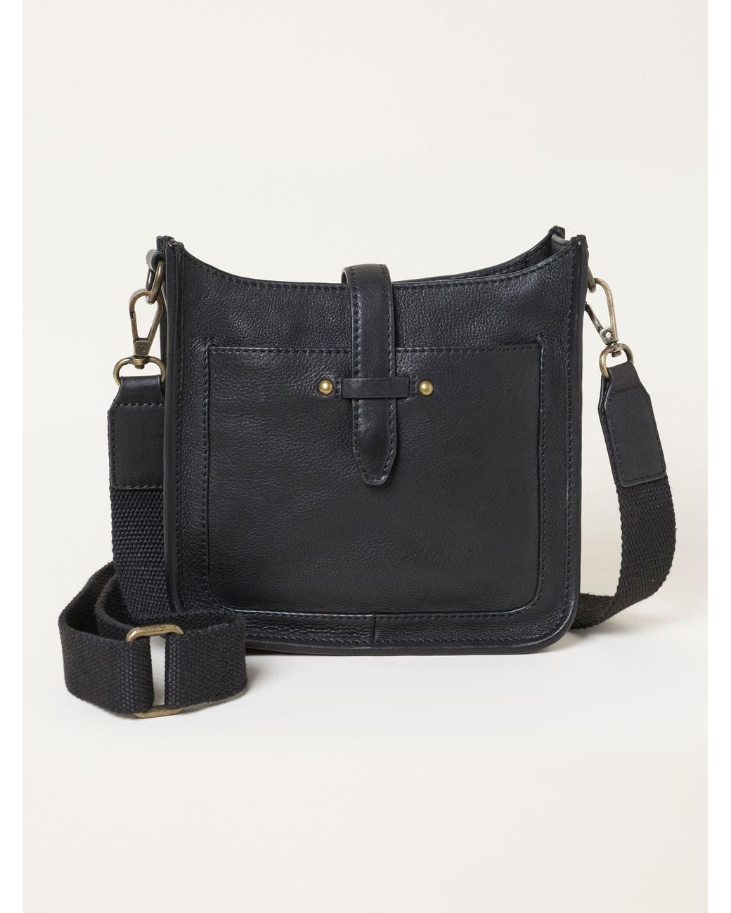 FatFace Black Fatface Mini Alma Leather Crossbody Bag