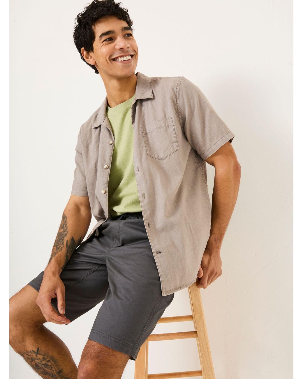 FatFace Gray Seaton Pull On Shorts for men