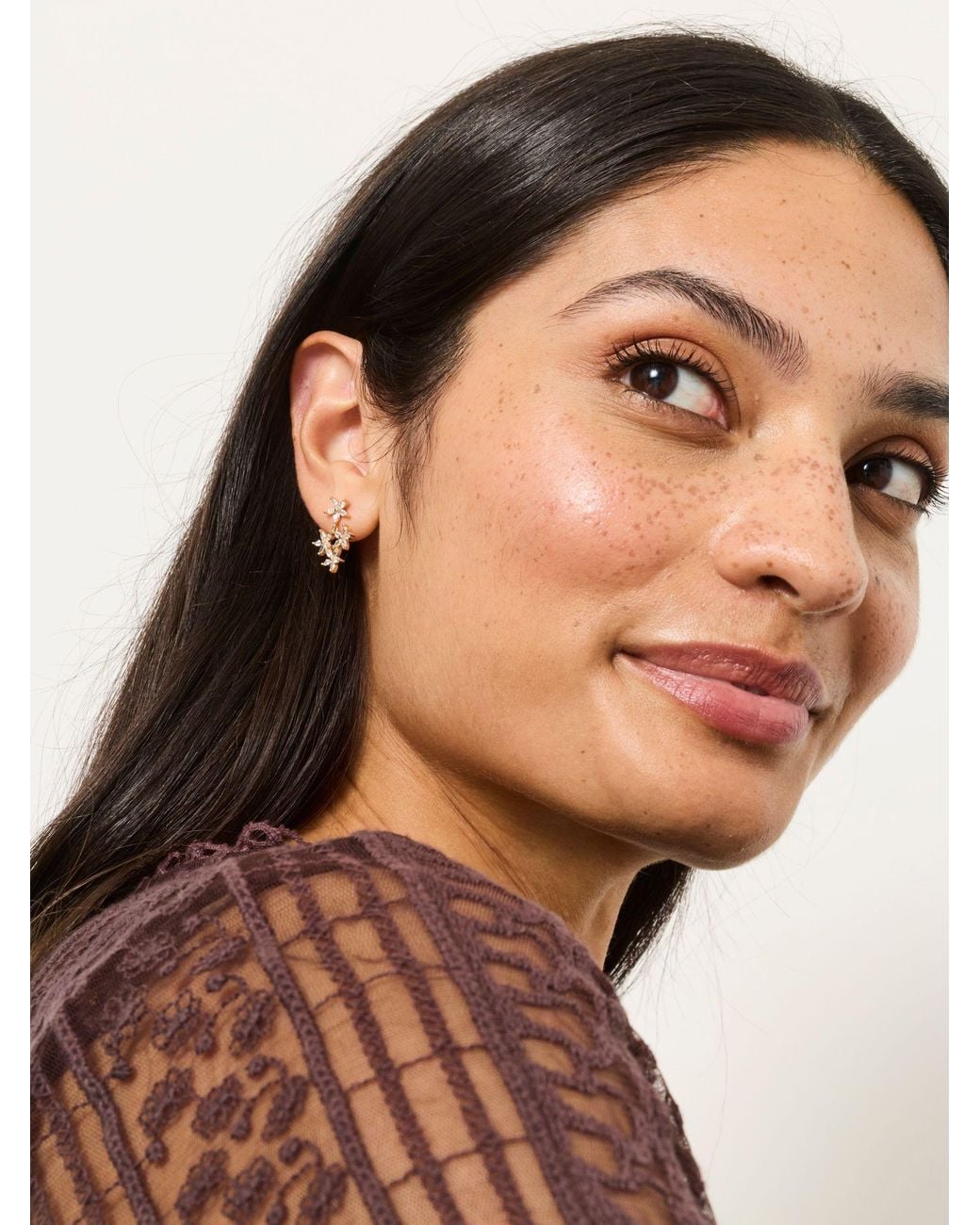 FatFace Natural Fatface Tone Flower Party Earrings