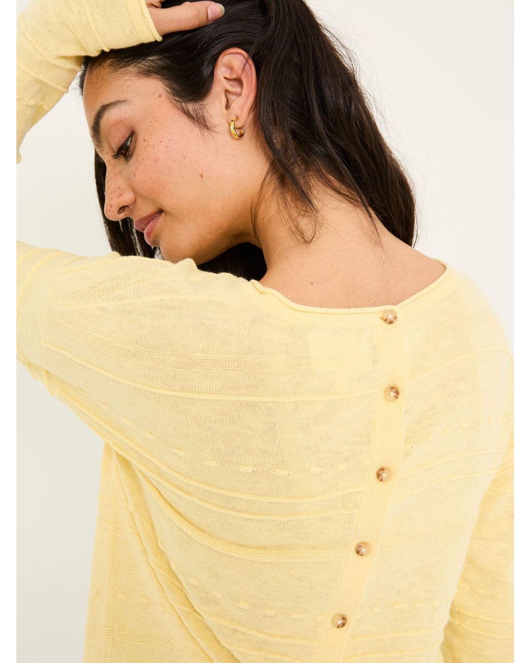 FatFace Yellow Isabelle Knitted Jumper
