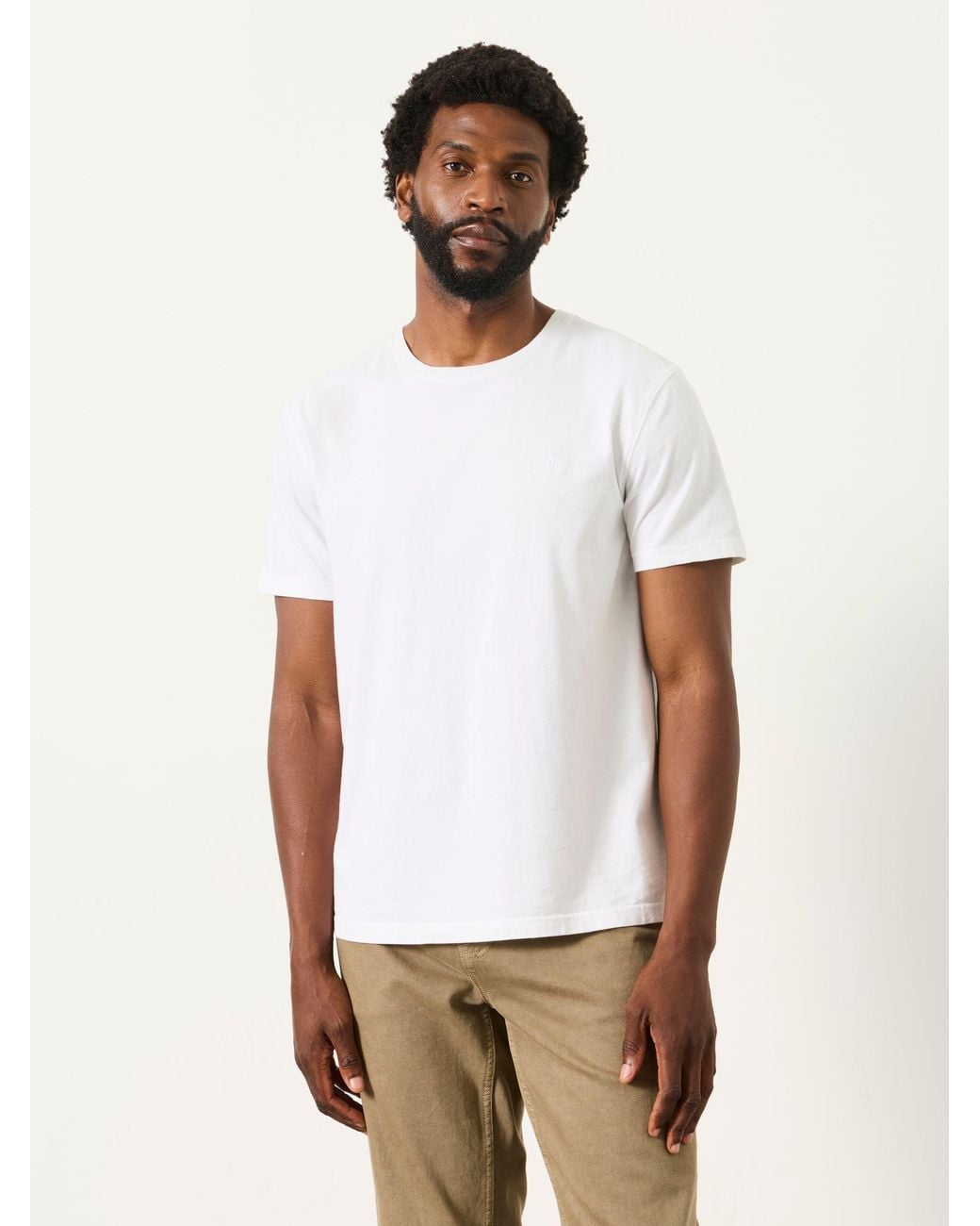 FatFace White Lulworth Short Sleeve T-Shirt for men