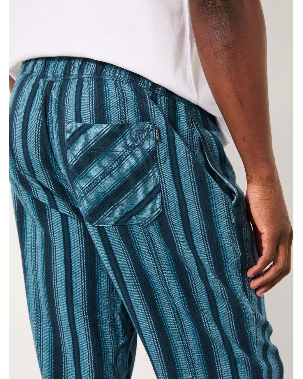 FatFace Blue Skye Stripe Pyjama Bottoms for men