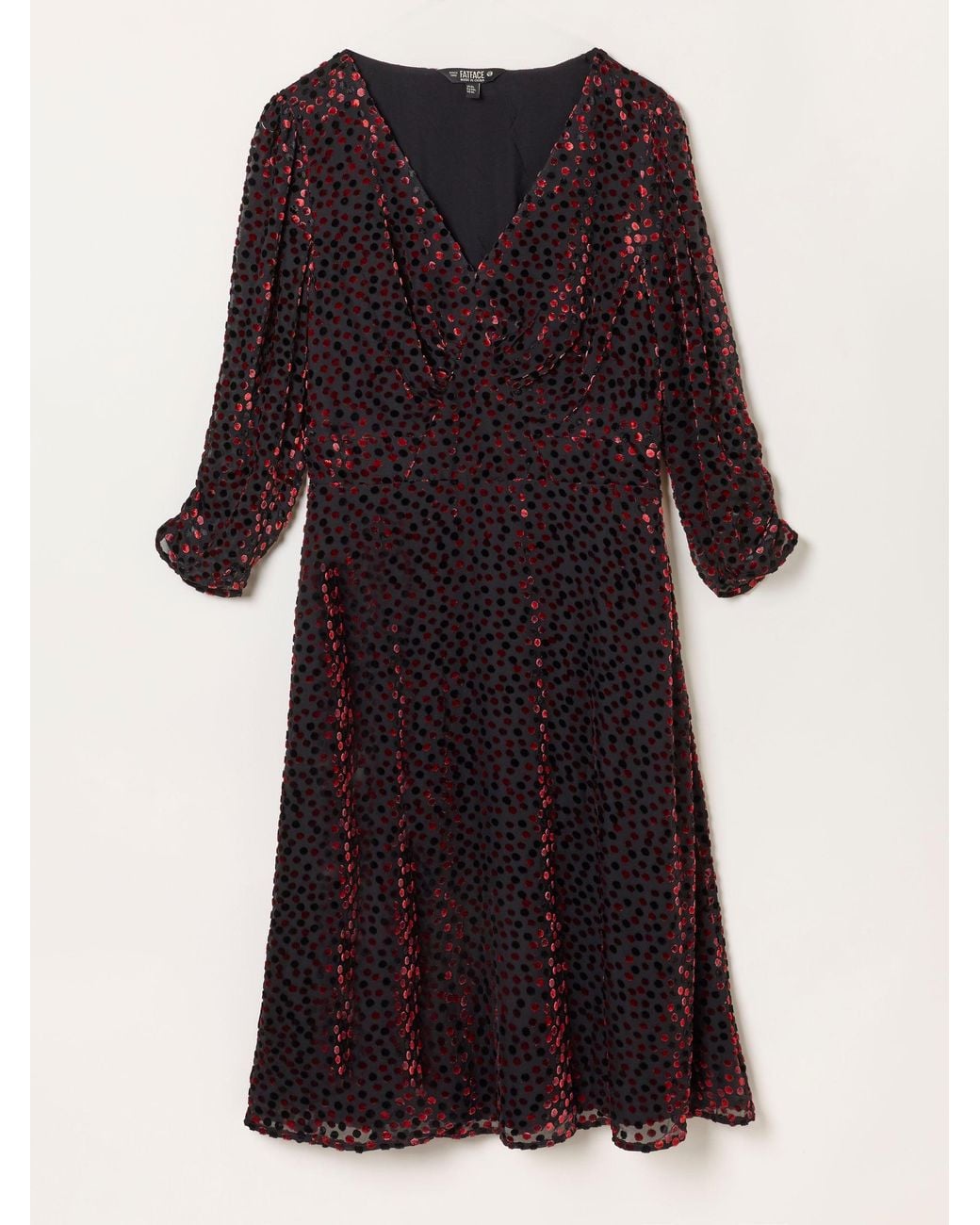 FatFace Natural Anya Petite Spot Dress
