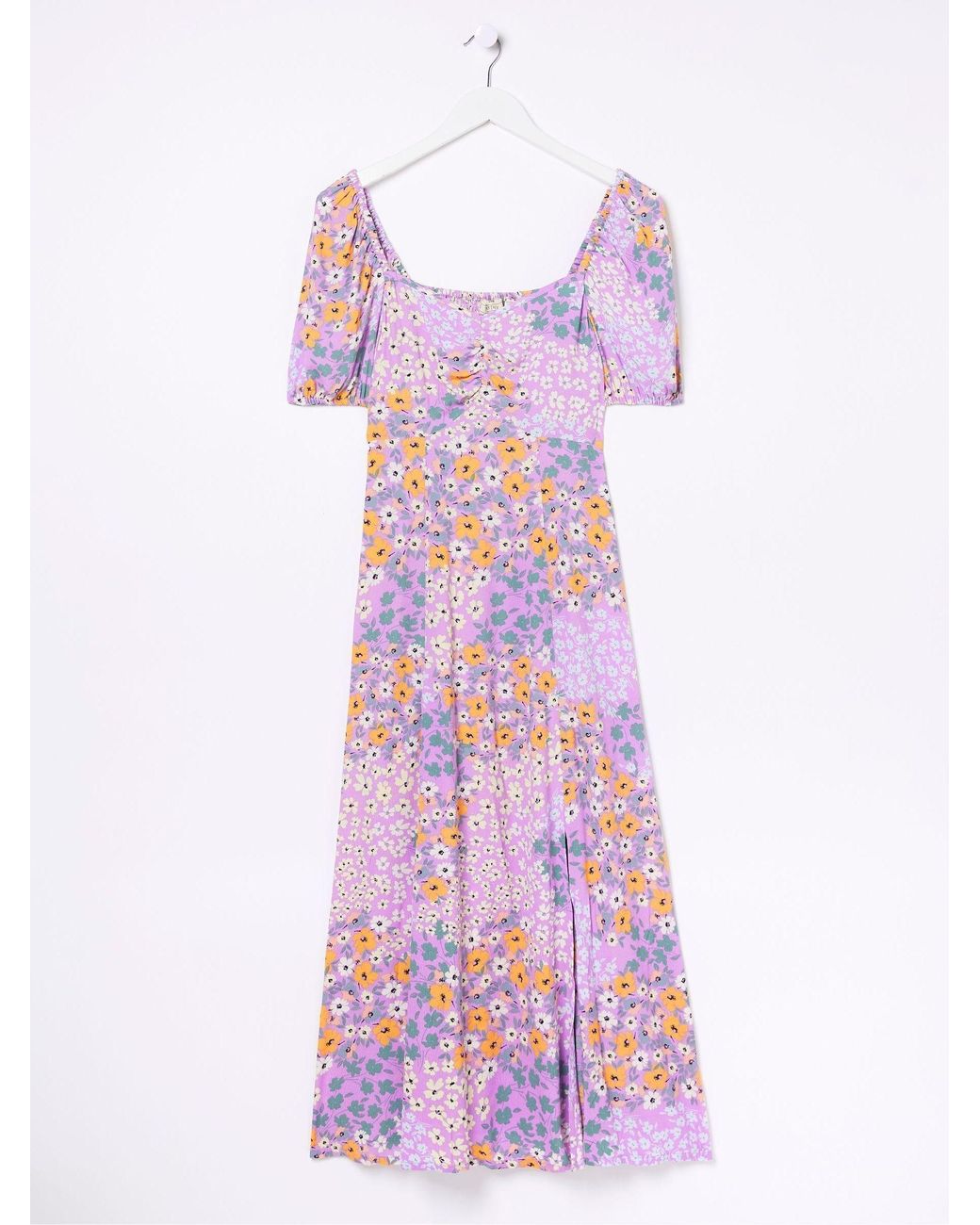 FatFace Purple Tania Meadow Midi Dress