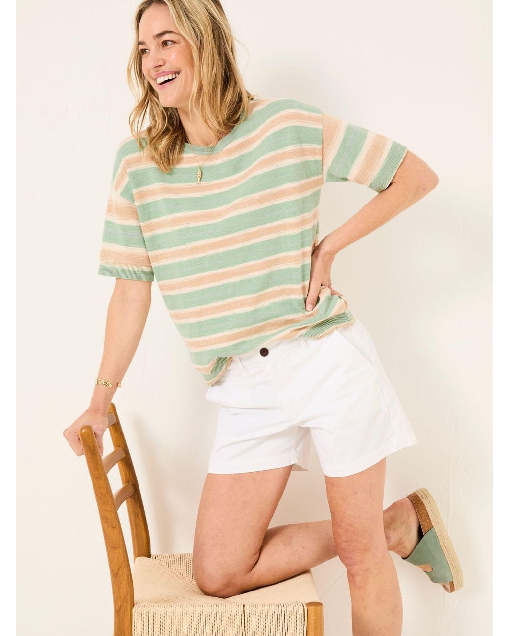 FatFace White Padstow Chino Shorts