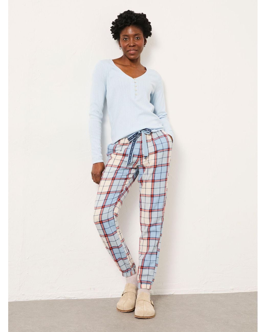 FatFace White Cora Pyjama Bottom