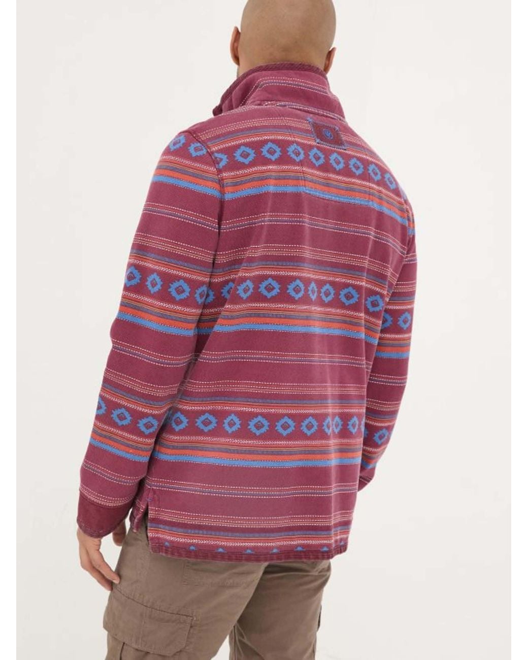 FatFace Pink Airlie Pattern Sweatshirt for men