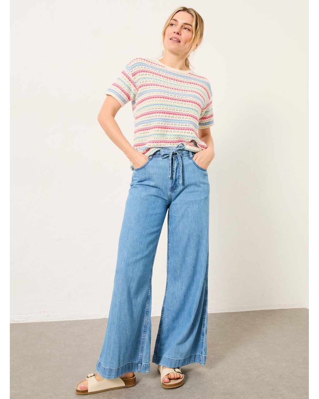 FatFace Blue Amberley Wide Leg Jeans