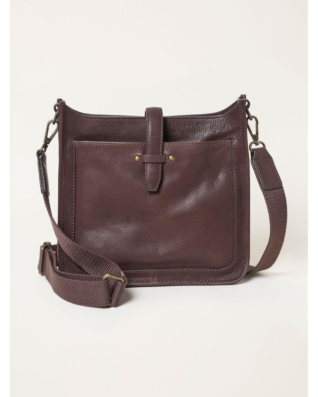 FatFace Brown Fatface Mila Chocolate Leather Crossbody Bag