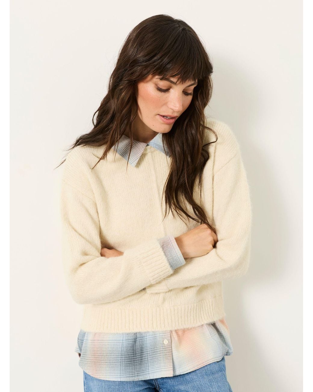 FatFace Natural Shona Double Layer Jumper