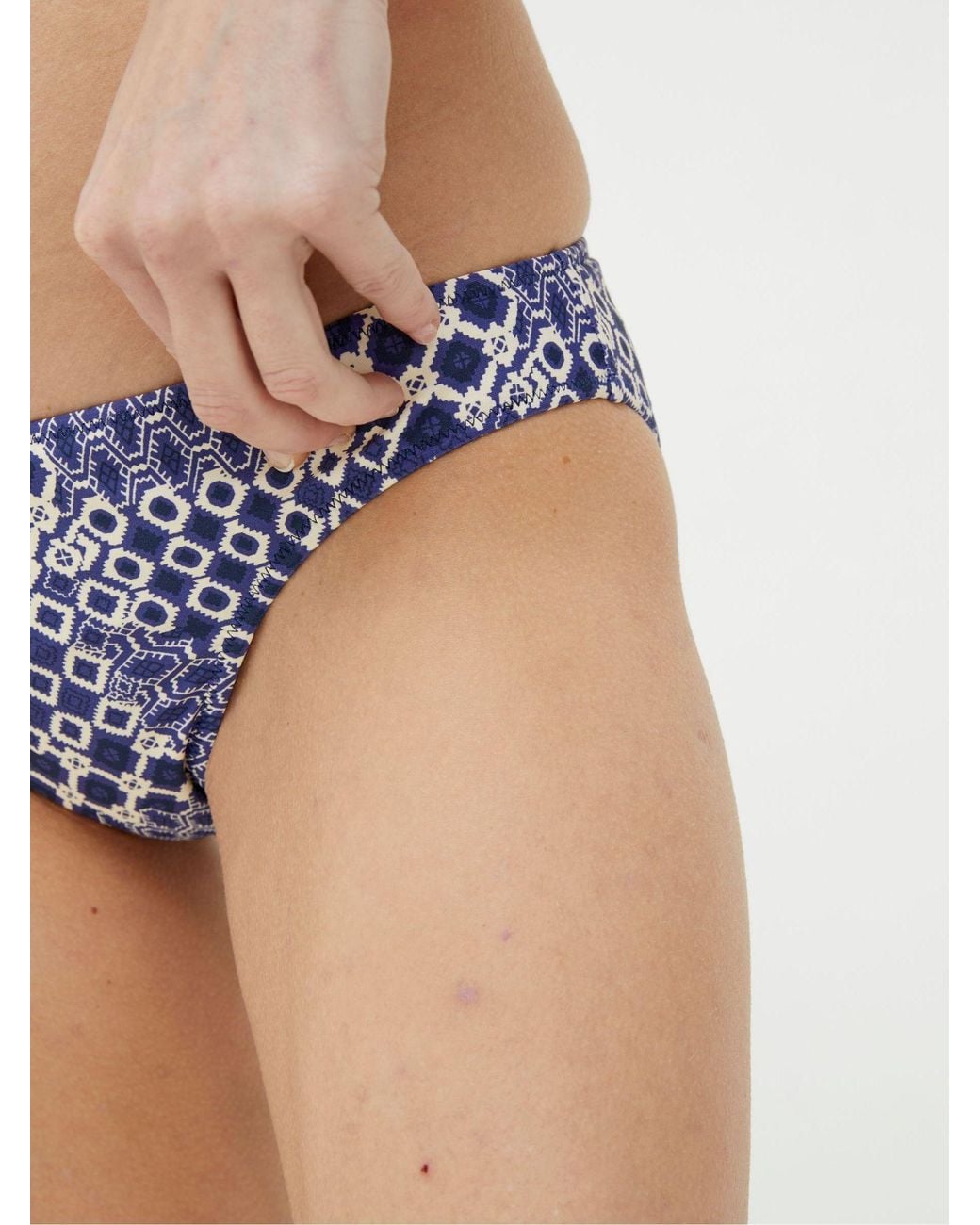 FatFace Blue Mila Patchwork Geo Bikini Bottoms