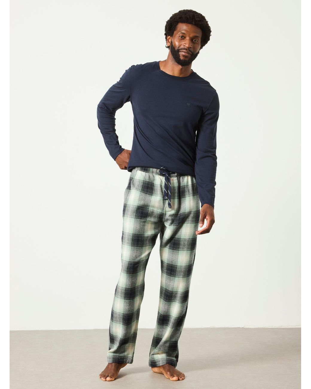 FatFace Green Fatface Hamilton Check Pyjama Bottom for men