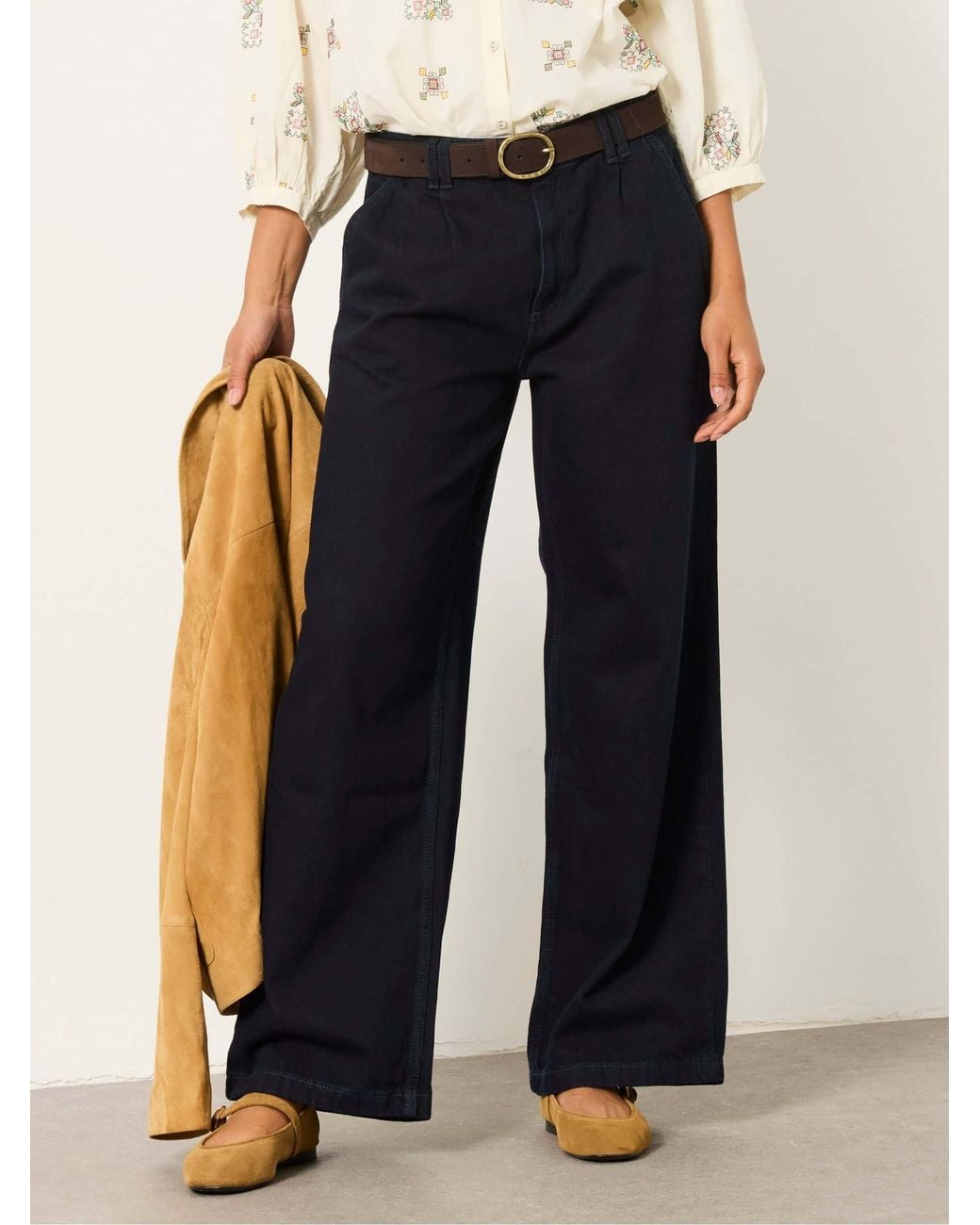FatFace Blue Maya Pleat Jeans