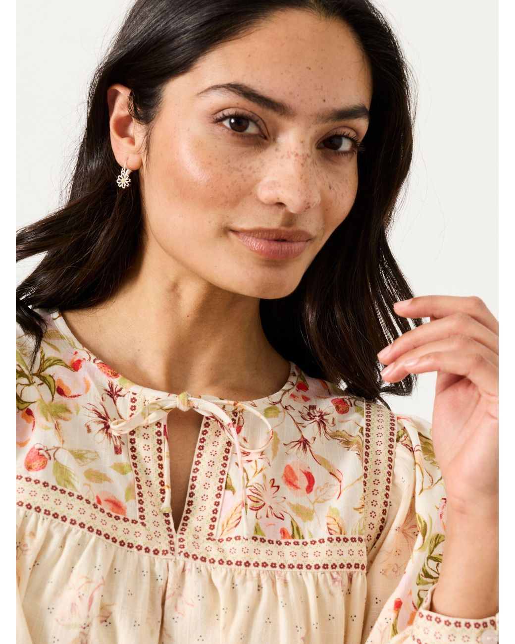 FatFace Natural Tandy Petite Blouse