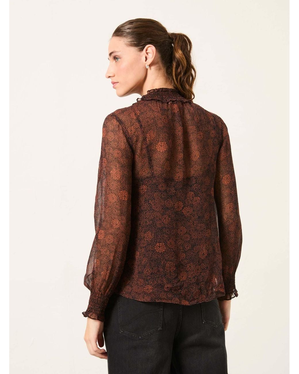 FatFace Brown Jaclyn Blouse