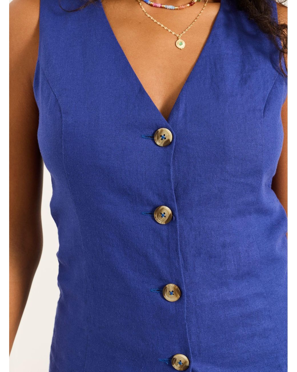 FatFace Blue Fatface Indie Waistcoat