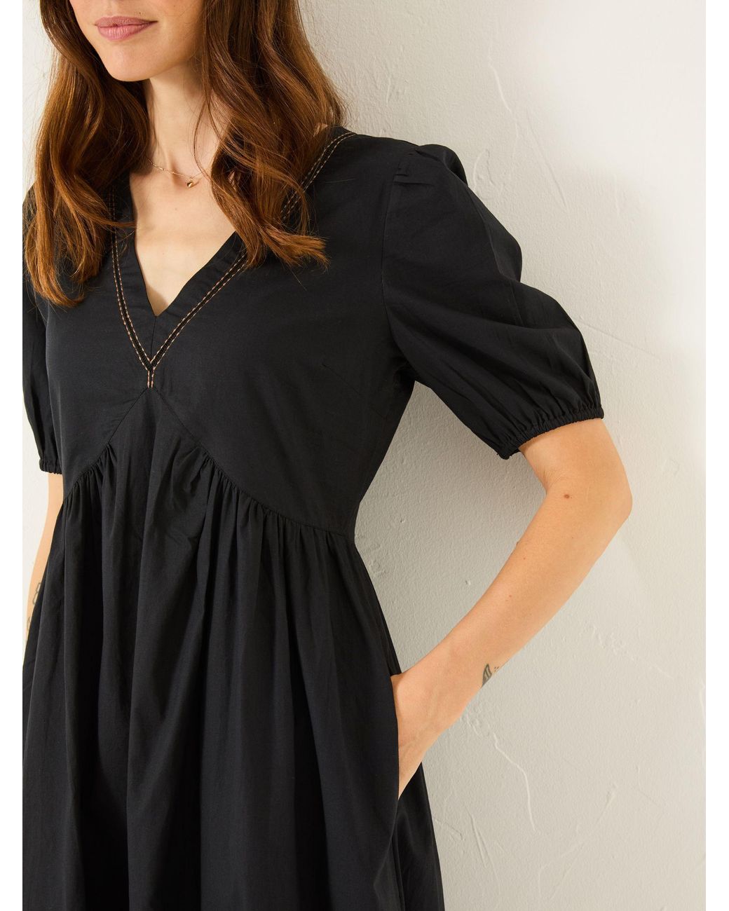 FatFace White Remi Midi Dress