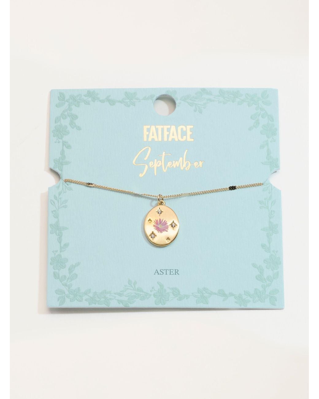 FatFace Natural Fatface September Birth Flower Necklace