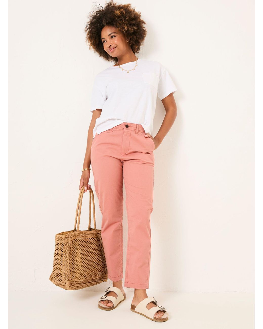 FatFace Pink Rye Chino Trousers