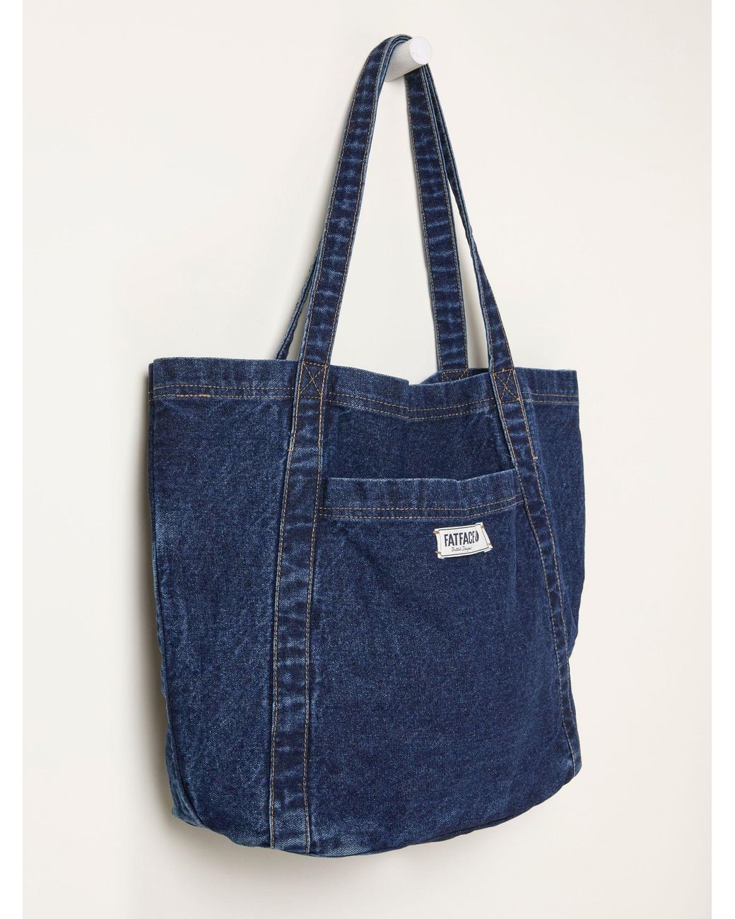 FatFace Blue Astrid Tote Pocket 100% Cotton Tote Bag