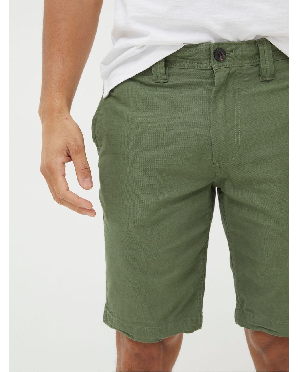 FatFace Green Stow Flat Front Shorts for men