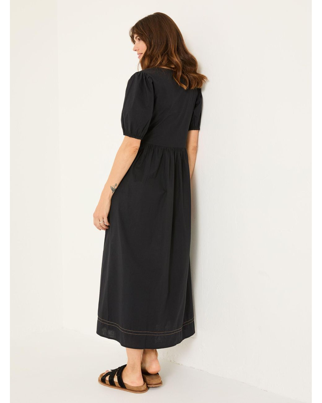 FatFace White Remi Midi Dress