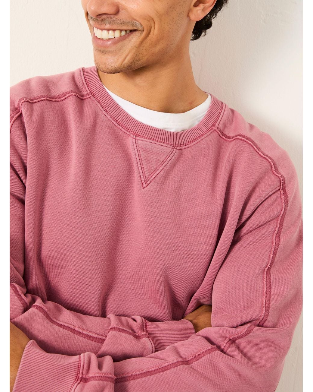 FatFace Pink Otterton Crew Neck Sweatshirt for men