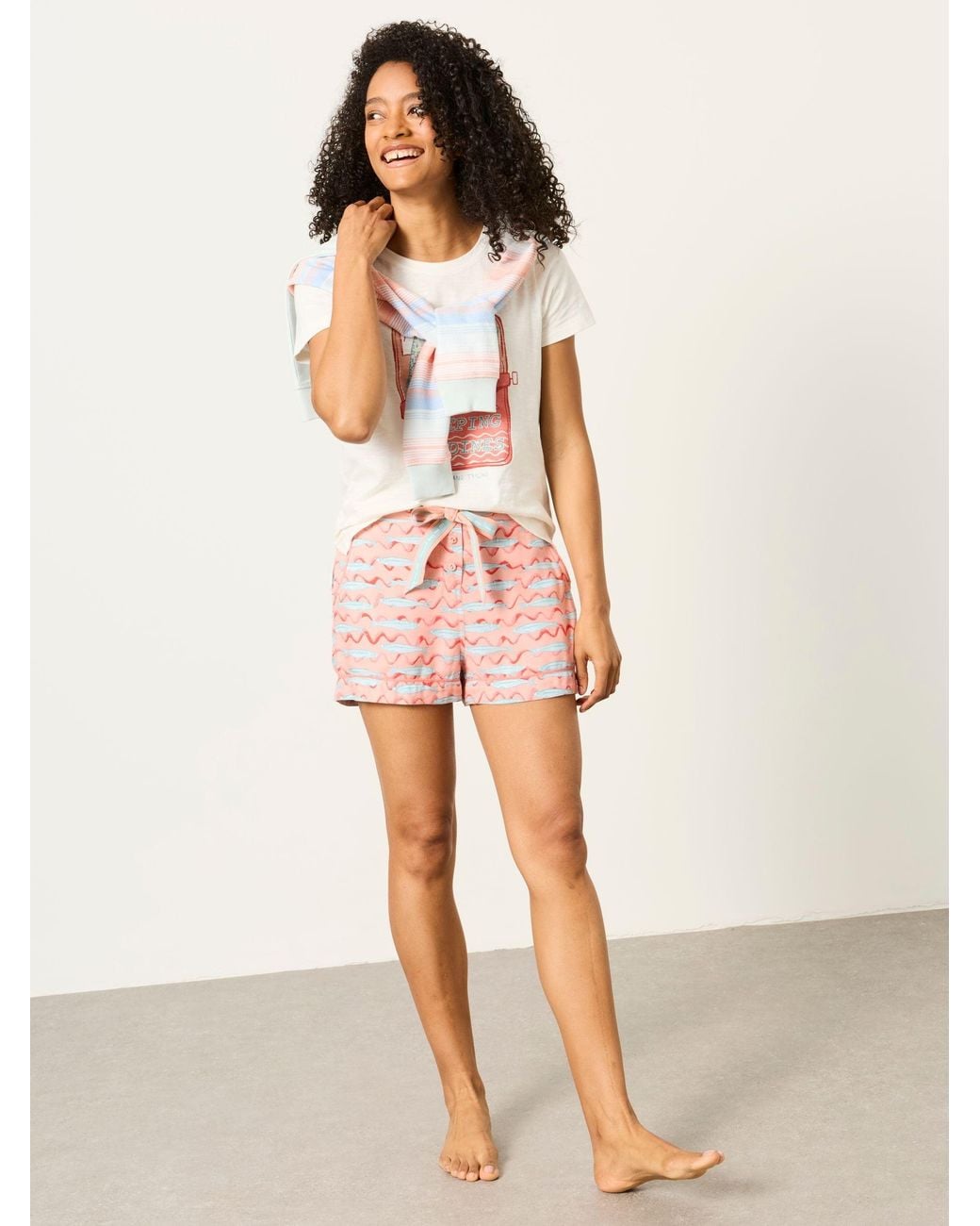 FatFace Pink Pyjama Shorts