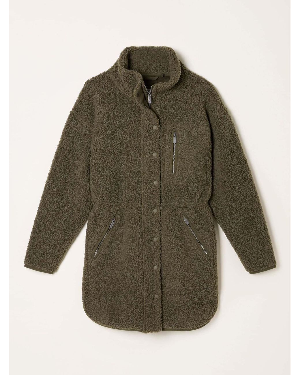 FatFace Brown Hadley Zip Through Fleece Jacket