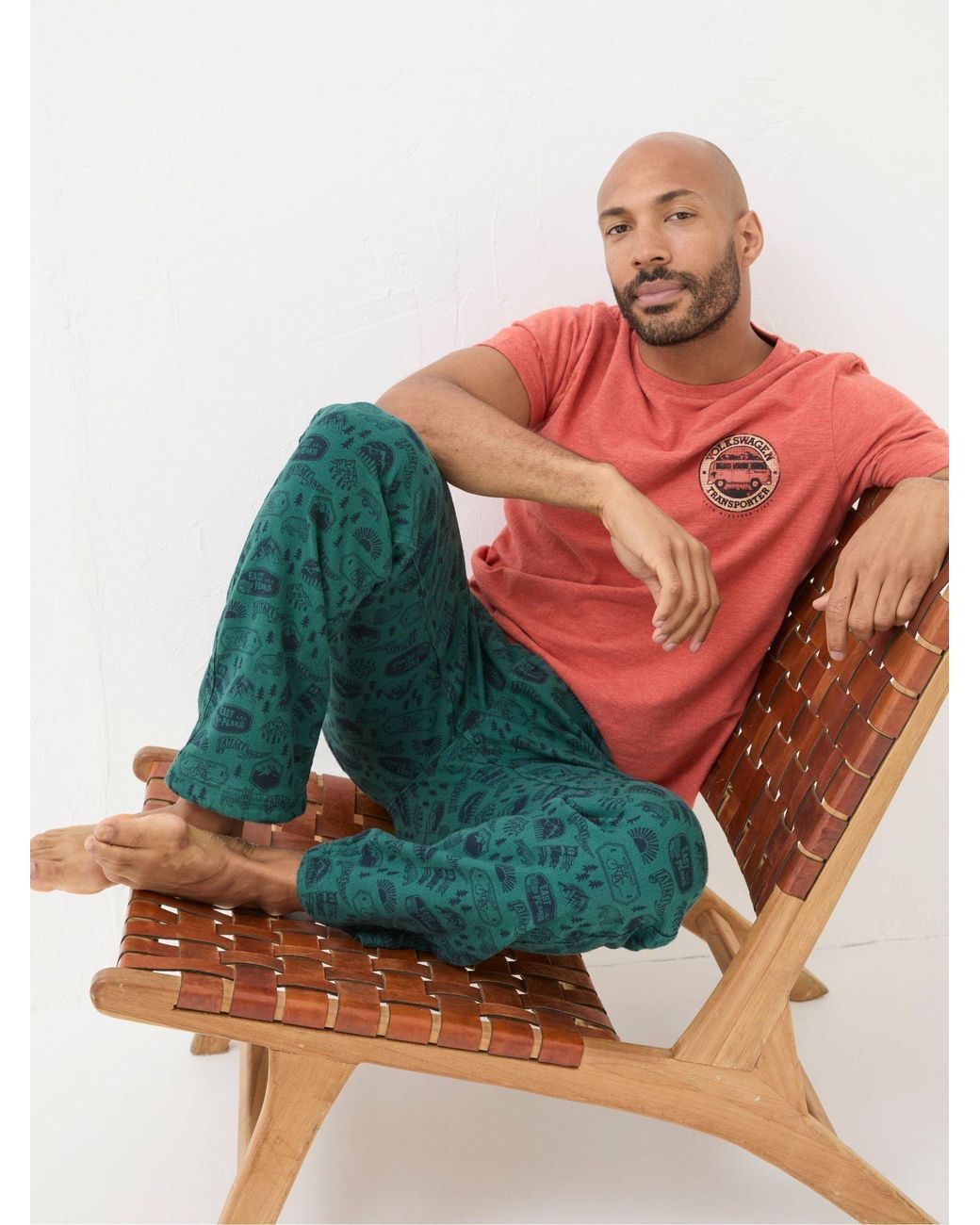 FatFace Red Outdoors Pyjama Bottoms for men