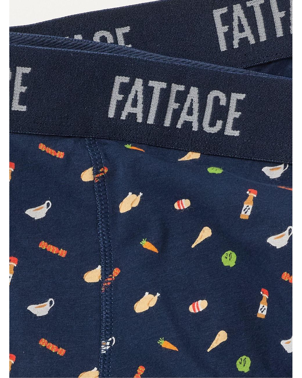 FatFace Blue Fatface Christmas Dinner Boxers for men