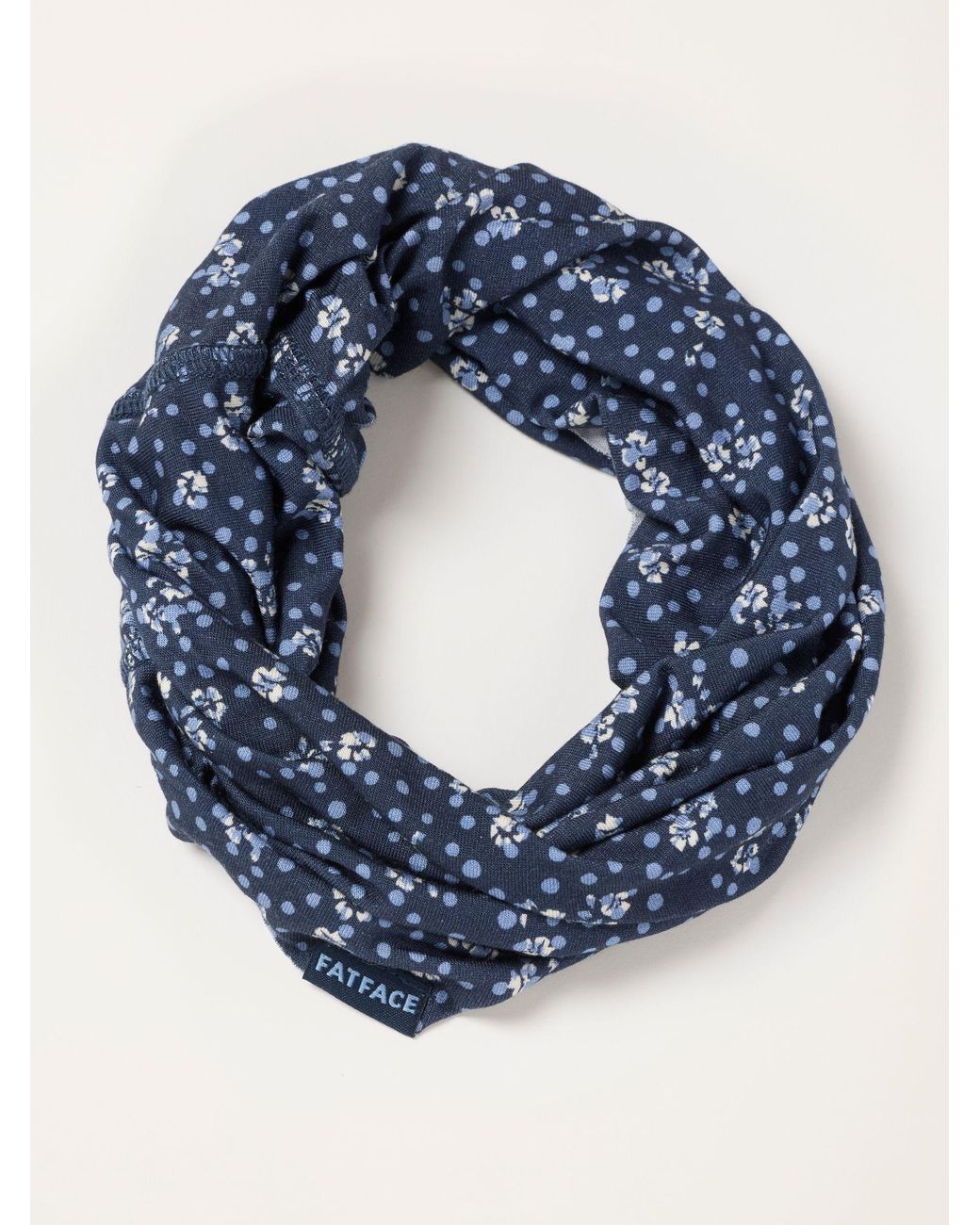 FatFace Blue Floral Spot Print Multi Snood