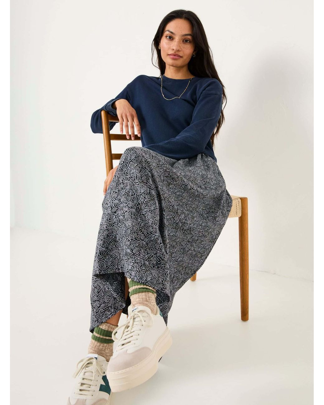 FatFace Blue Nia Midi Dress