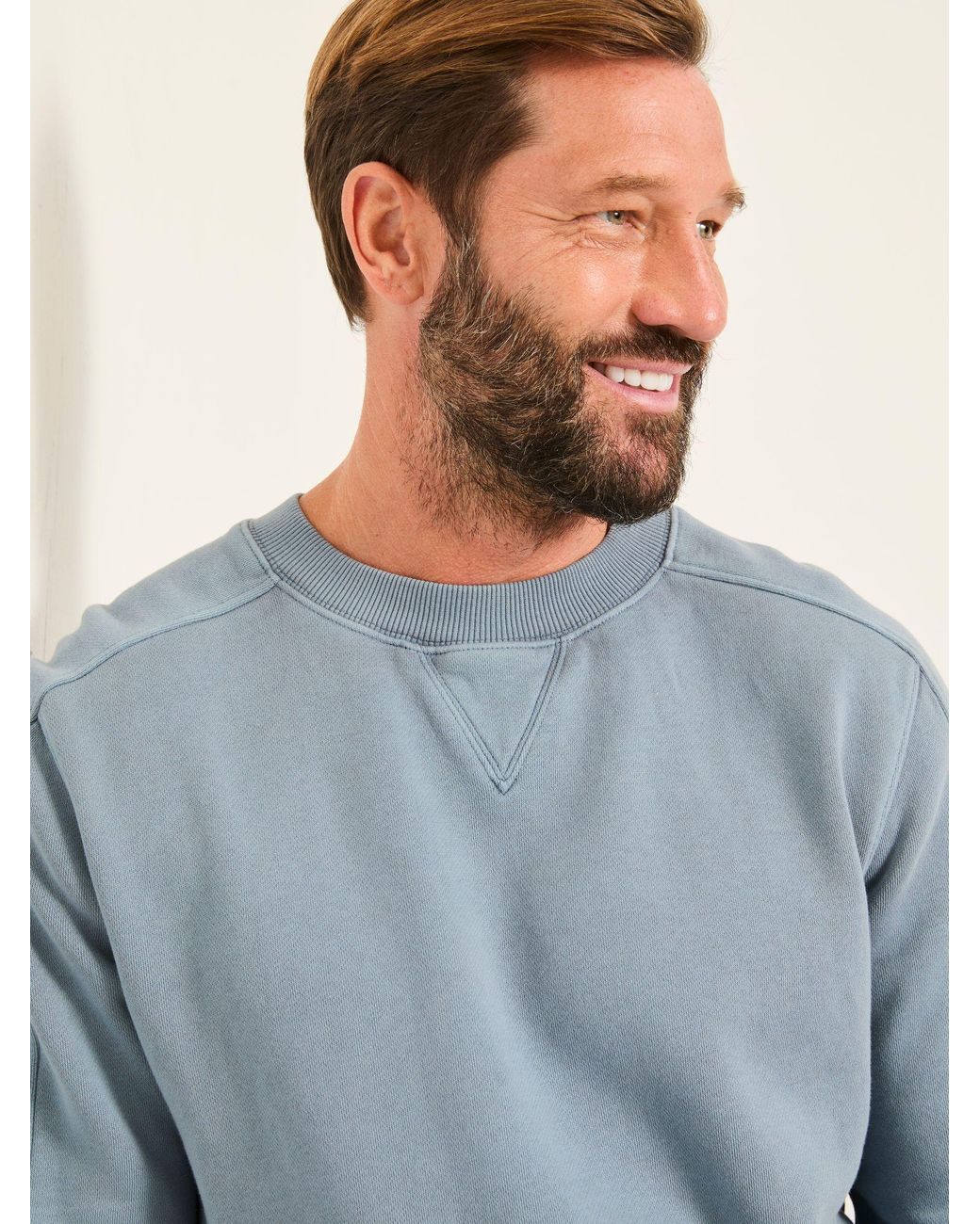 FatFace Blue Brooke Crew Sweat for men