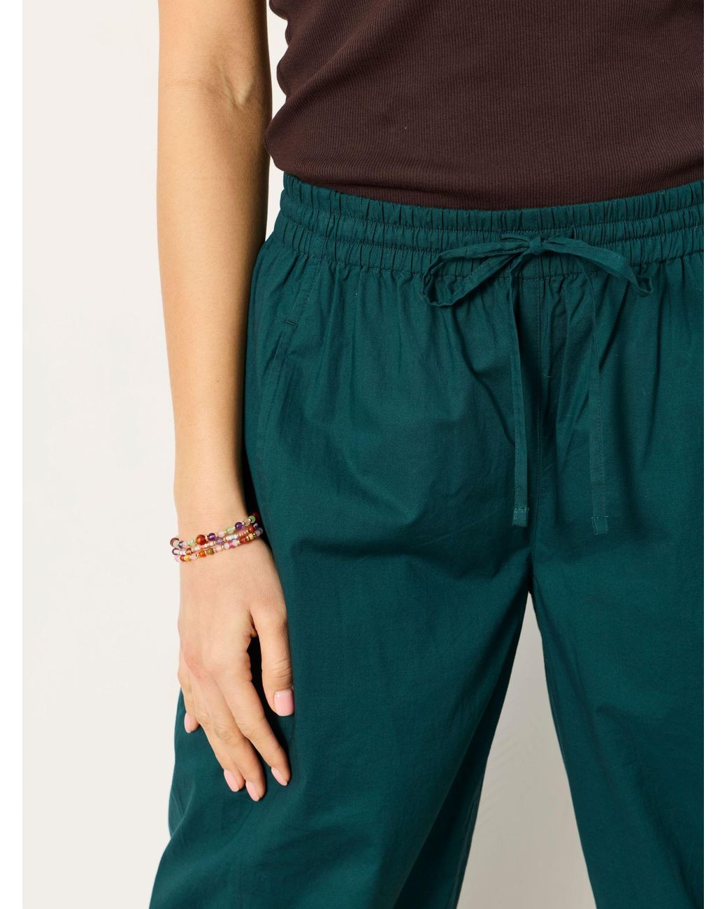 FatFace Blue River Poplin Tapered Trousers