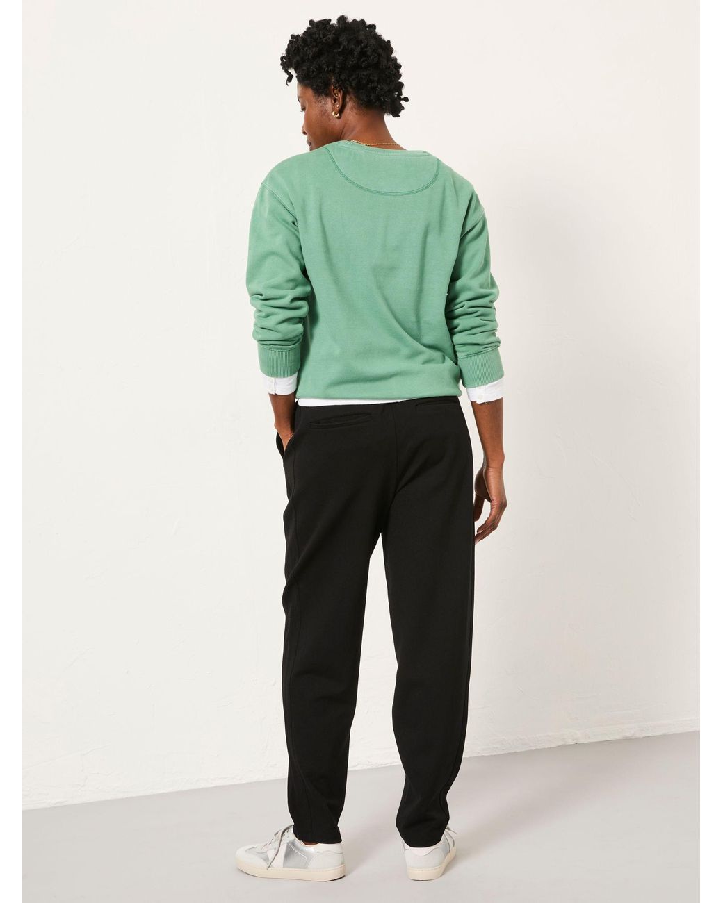 FatFace Black Cleo Tapered Leg Ponte Trouser