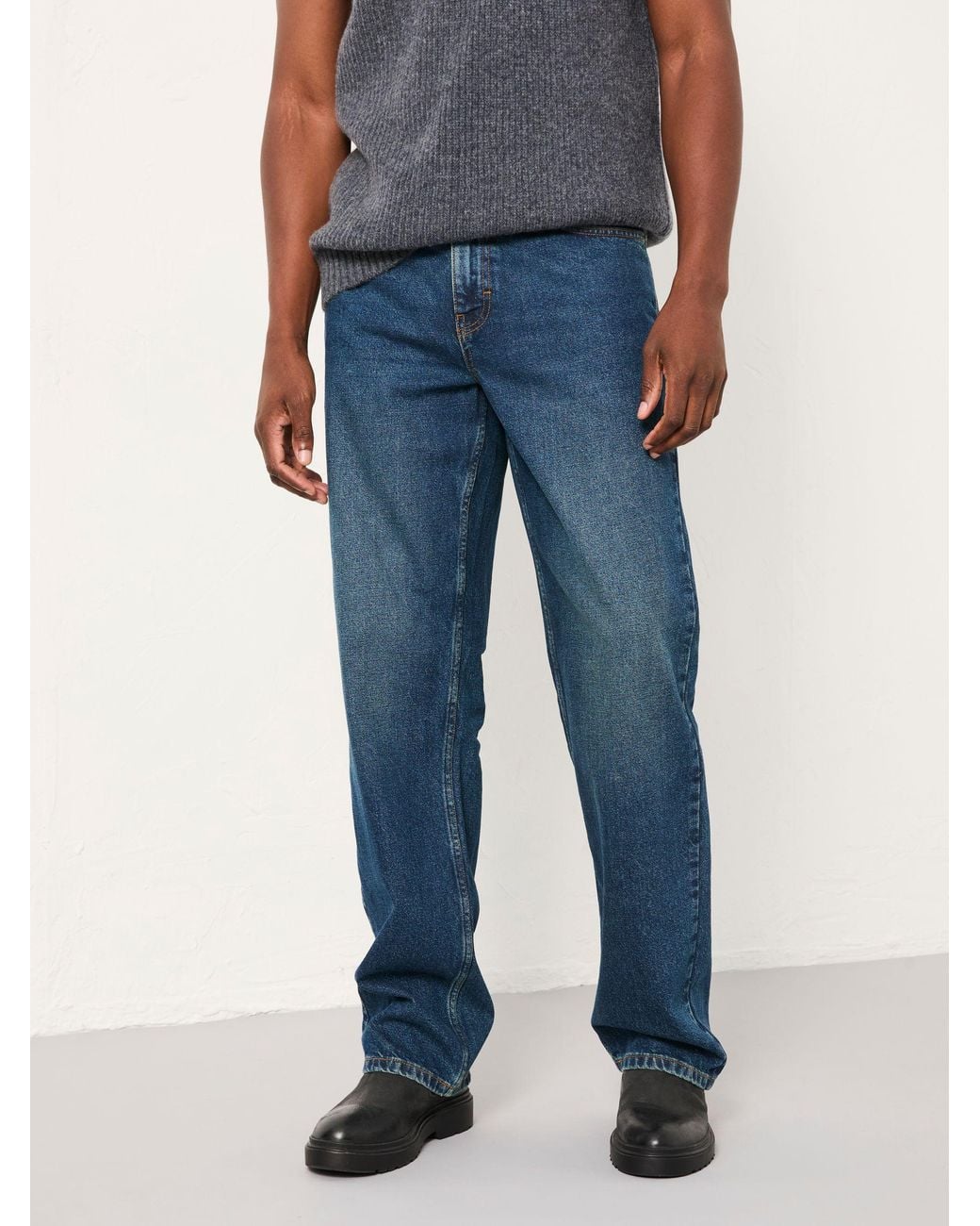 FatFace Blue Loose Fit Jeans for men