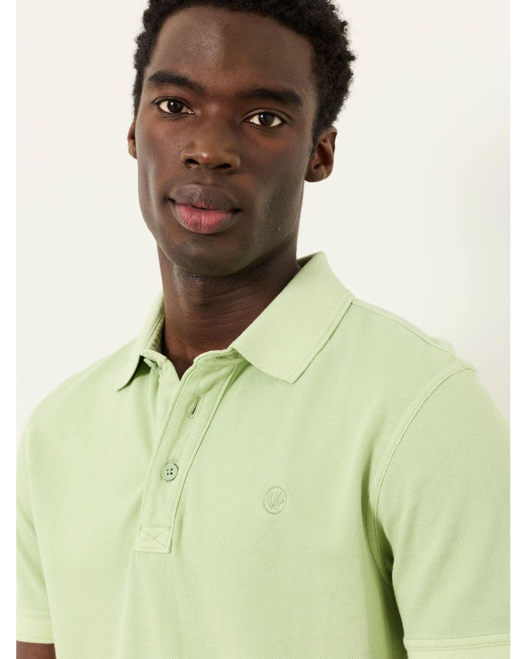 FatFace Green Short Sleeve Pique Polo Shirt for men